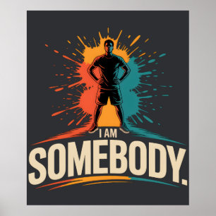 Ik Ben Iemand Burgerrechten Empowerment Zwarte Ges Poster
