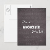 Ik ben iemand die Christelijk citaat John 3.16 Briefkaart (Voorkant / Achterkant)