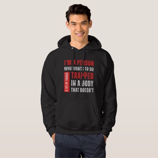Ik ben iemand die heel veel leuke dingen wil doen hoodie (Voorkant volledig)
