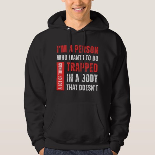 Ik ben iemand die heel veel leuke dingen wil doen hoodie (Voorkant)