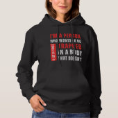 Ik ben iemand die heel veel leuke dingen wil doen hoodie (Voorkant)