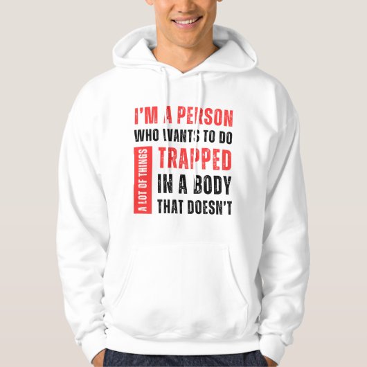 Ik ben iemand die heel veel leuke dingen wil doen hoodie (Voorkant)