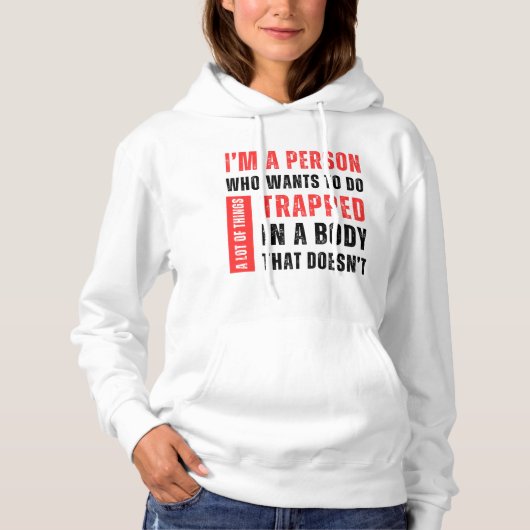 Ik ben iemand die heel veel leuke dingen wil doen hoodie (Voorkant)