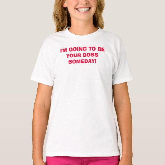 IK BEN IEMAND JE BOSS. T-SHIRT (Voorkant)