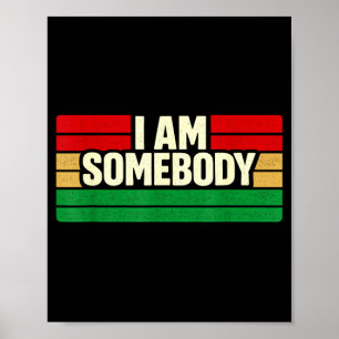 Ik ben iemand positieve bevestiging retro poster