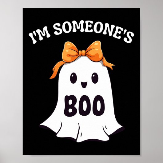 Ik ben iemands Boo Funny Halloween Ghost Matching Poster (Voorkant)