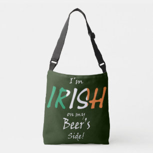 Ik ben Iers aan de zijkant van mijn bier. Crossbody Tas