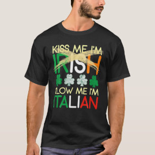 Ik ben Iers Blow Ik ben Italiaans St Patrick's. T-shirt