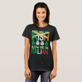 Ik ben Iers Blow Ik ben Italiaans St Patrick's. T-shirt (Voorkant volledig)