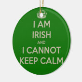 Ik ben Iers en ik kan geen grappige grap houden. Keramisch Ornament (Links)