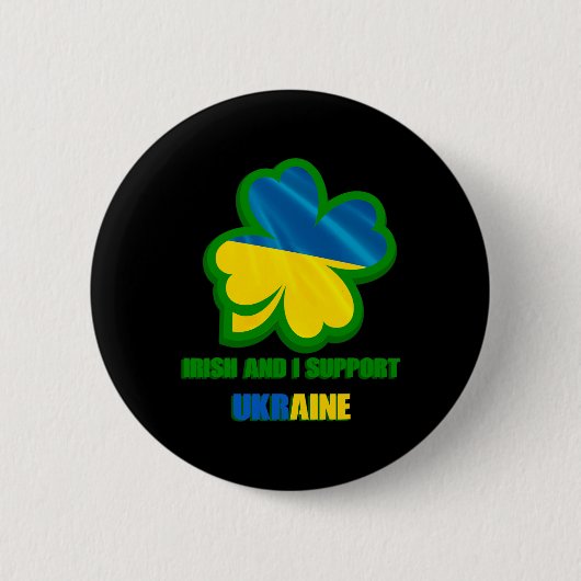 Ik ben Iers en ik steun Oekraïne Ronde Button 5,7 Cm (Voorkant)