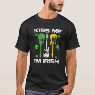 Ik ben Iers met gitaren Shamrock voor St Pat T-shirt