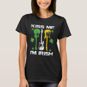 Ik ben Iers met gitaren Shamrock voor St Pat T-shirt