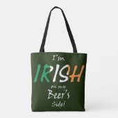 Ik ben Iers op mijn bier kant stunt Tote Bag (Achterkant)