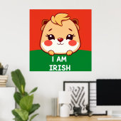Ik ben Iers schattig dier Poster (Thuiskantoor)
