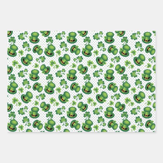 Ik ben Iers Shamrock Leprechaun's Pet Green Inpakpapier Vel (Voorkant 3)