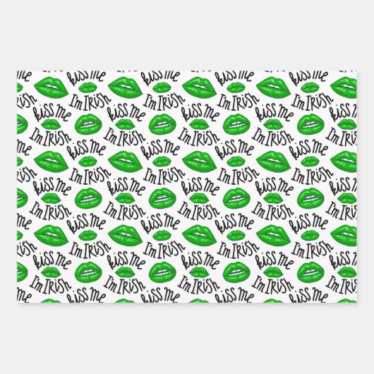 Ik ben Iers Shamrock Leprechaun's Pet Green Inpakpapier Vel (Voorkant)