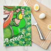 Ik ben Iers, wat is jouw excuus? Theedoek (Quarter Fold)