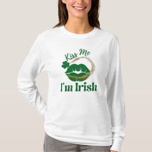 Ik ben Ierse lips en Shamrock Woman's T-shirt