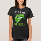 Ik ben Ierse Lips St Patrick's Day Shamrock T-shirt (Voorkant)
