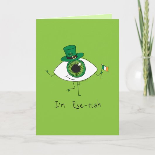 Ik ben Ierse St. Patrick's Day Eye Eyeball Kaart (Voorkant)