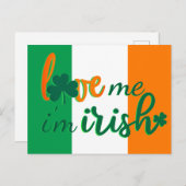 Ik ben Ierse vlag van Ierland Briefkaart (Voorkant / Achterkant)