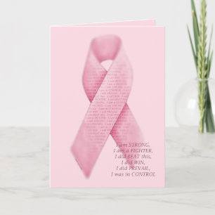 IK BEN, IK DEED, IK WAS - Cancer Pink Ribbon Kaart