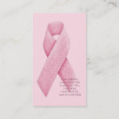 IK BEN, IK KAN, IK ZAL - Roze kaart met lintprofie Visitekaartje (Achterkant)