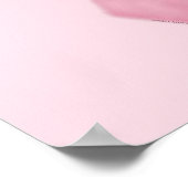 IK BEN, IK KAN, ZAL IK, Kanker roze lintdruk Poster (Hoek)