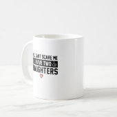 Ik ben immuun voor angst met twee dochters koffiemok (Voorkant links)