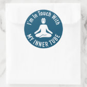 Ik ben in aanraking met mijn binnenbuis ronde sticker (Tas)