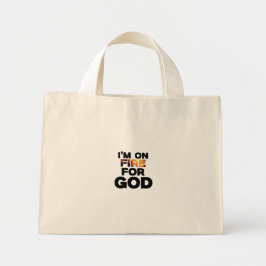 IK BEN IN BRAND GESTOKEN VOOR GOD. MINI TOTE BAG