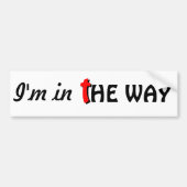 Ik ben in de buurt van het kruis bumpersticker (Voorkant)