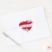 Ik ben in de liefde! Rode harten Hart Sticker (Envelop)