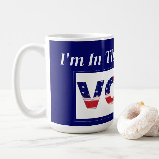 Ik ben in de stemming om te stemmen koffiemok (Met donut)