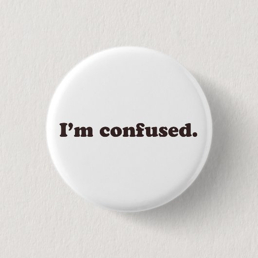 Ik ben in de war ronde button 3,2 cm (Voorkant)