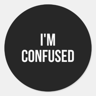 Ik ben in de war ronde sticker