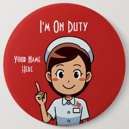 Ik ben in dienst kolossaal, knop van 6 inch rond ronde button 6,0 cm
