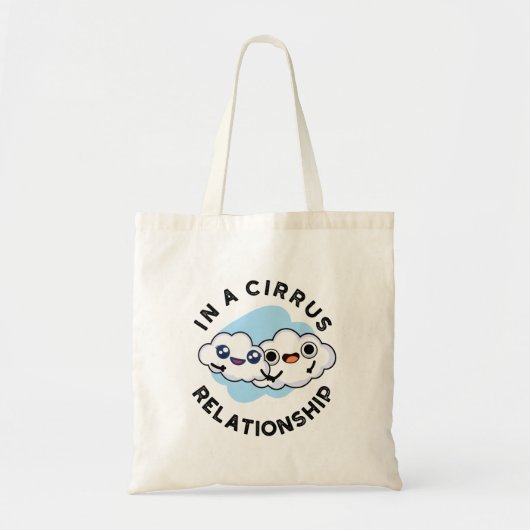 Ik ben in een Relatie van het Cirrus Funny Cloud Tote Bag (Voorkant)