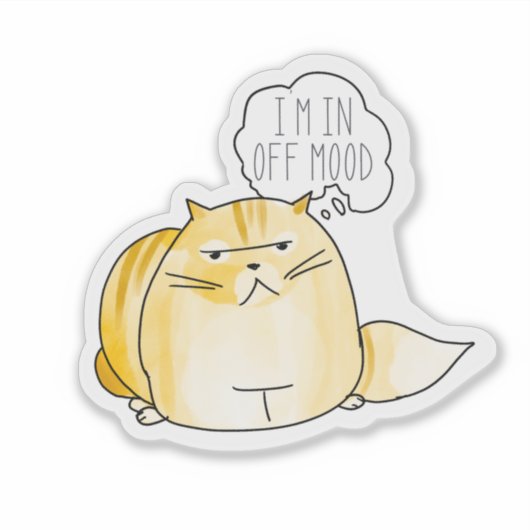 Ik ben in een slechte bui sticker (Voorkant)