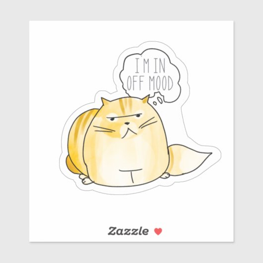 Ik ben in een slechte bui sticker (Vel)