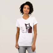 Ik ben in een Stable Relatie Fun Horse Pun Quote T-shirt (Voorkant volledig)