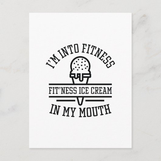 Ik ben in fitness briefkaart (Voorkant)