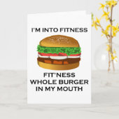 Ik ben in Fitness Burger Kaart (Gele Bloem)