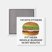 Ik ben in Fitness Burger Magneet (Voorkant / Achterkant)