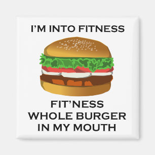 Ik ben in Fitness Burger Magneet