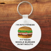 Ik ben in Fitness Burger Sleutelhanger (Voorkant)