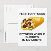 Ik ben in Fitness Burrito Feestdagenkaart (Voorkant / Achterkant)
