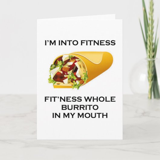 Ik ben in Fitness Burrito Kaart (Voorkant)