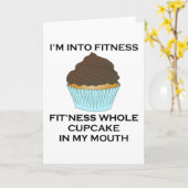 Ik ben in Fitness Cupcake Kaart (Gele Bloem)